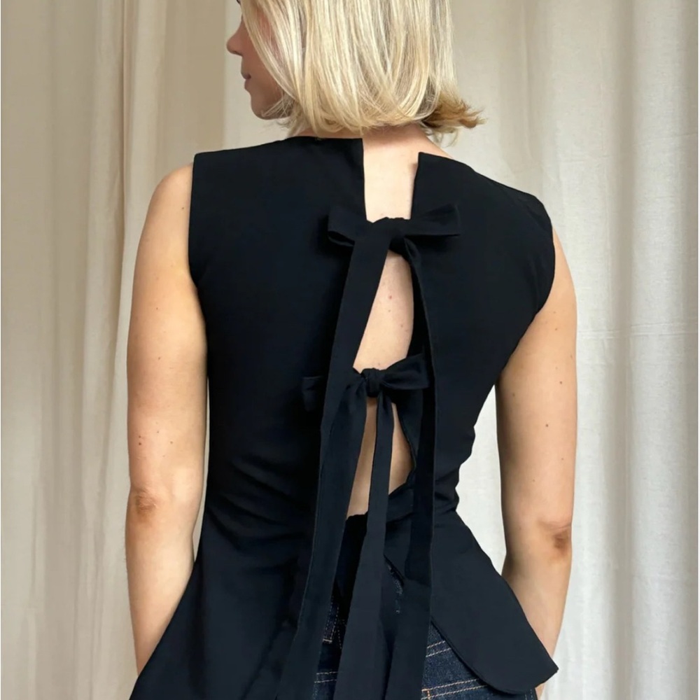 ❗️SOLD❗️Atelier Tulpe - Bowtie Vest Black - S